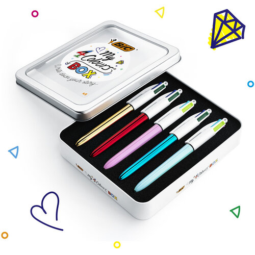 Bic Stylo bille BIC 4 couleurs My BIC coffret 4 couleurs assorties