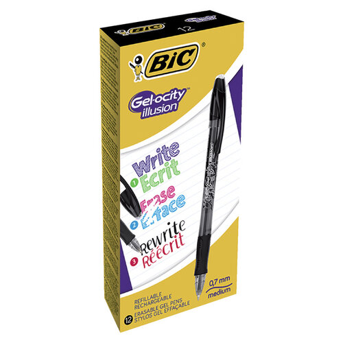 Bic Stylo gel BIC Gel-ocity Illusion Medium noir