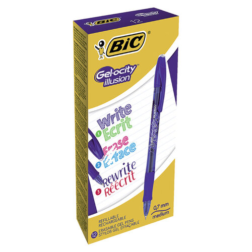 Bic Stylo gel BIC Gel-ocity Illusion Medium bleu