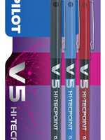 Pilot Rollerpen PILOT V-Ball grip V5 assorti 0.3mm blister à 3 stuks