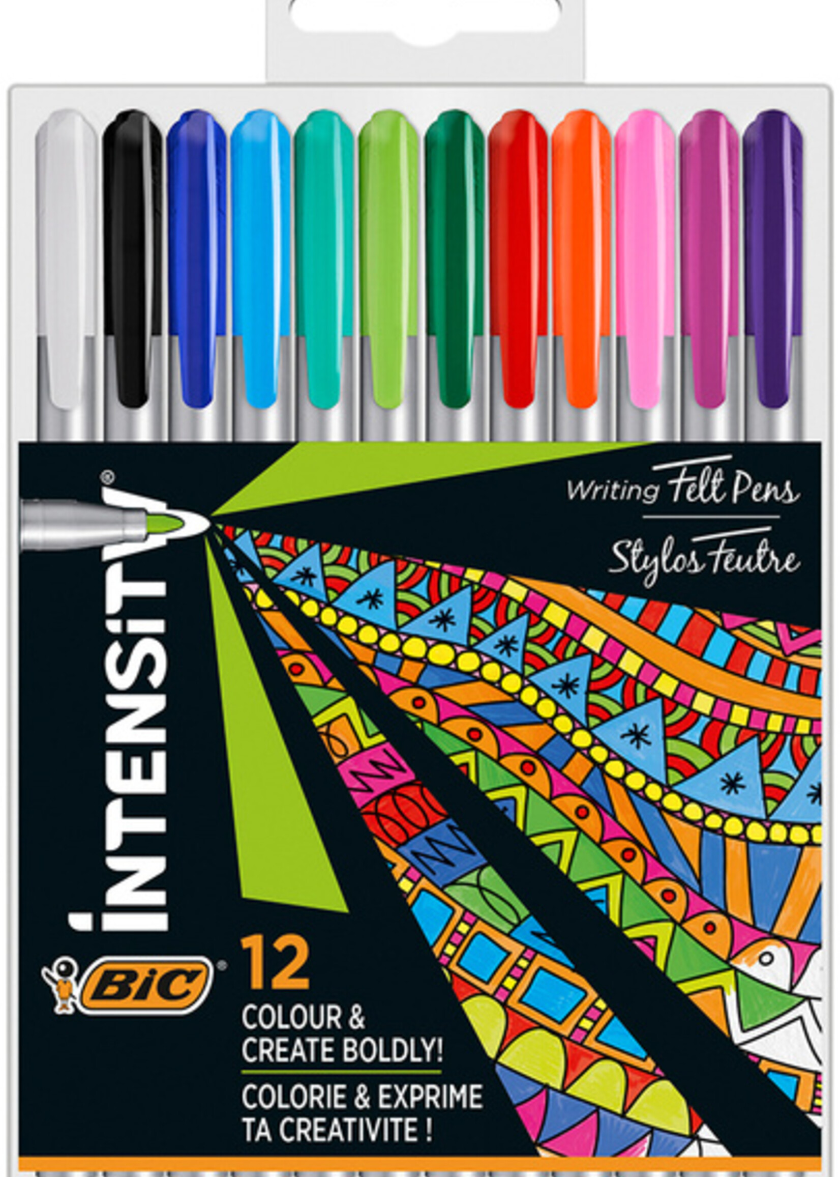 Bic Fineliner Bic Intensity medium assorti pak à 12 stuks