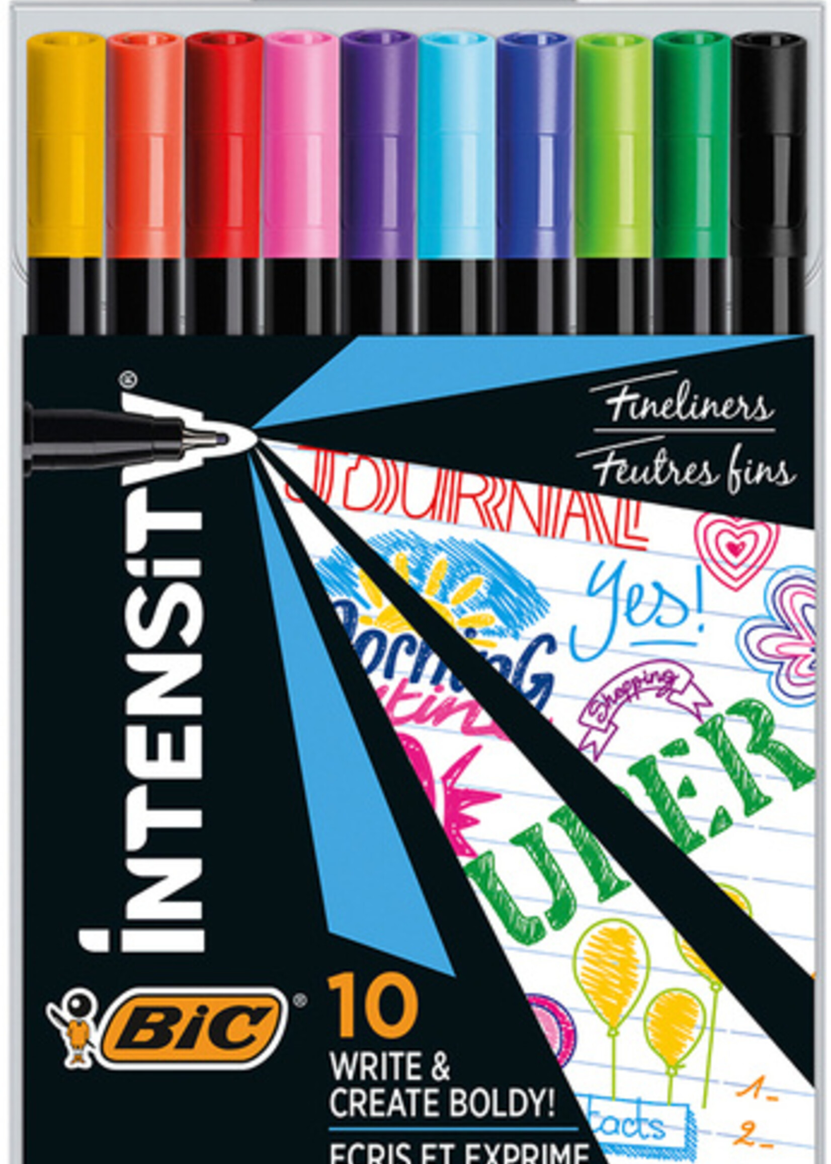 Bic Fineliner Bic Intensity fijn assorti pak à 10 stuks