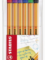 Stabilo Fineliner STABILO Point 88 6 pièces assorti
