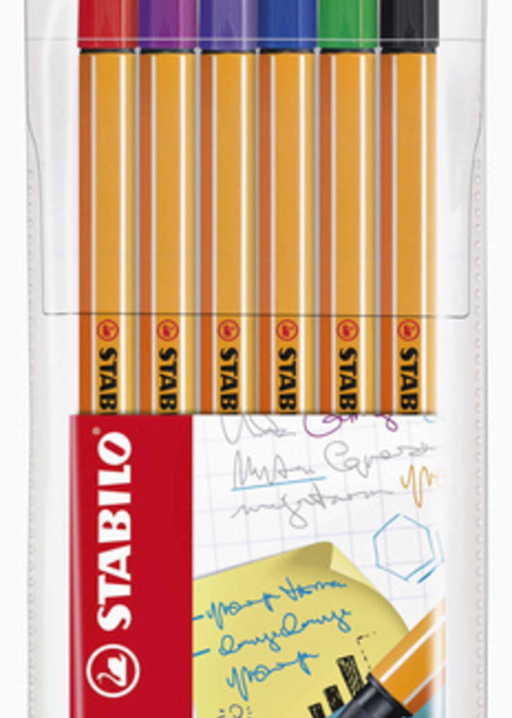 Stabilo Fineliner STABILO point 88 etui à 6 kleuren
