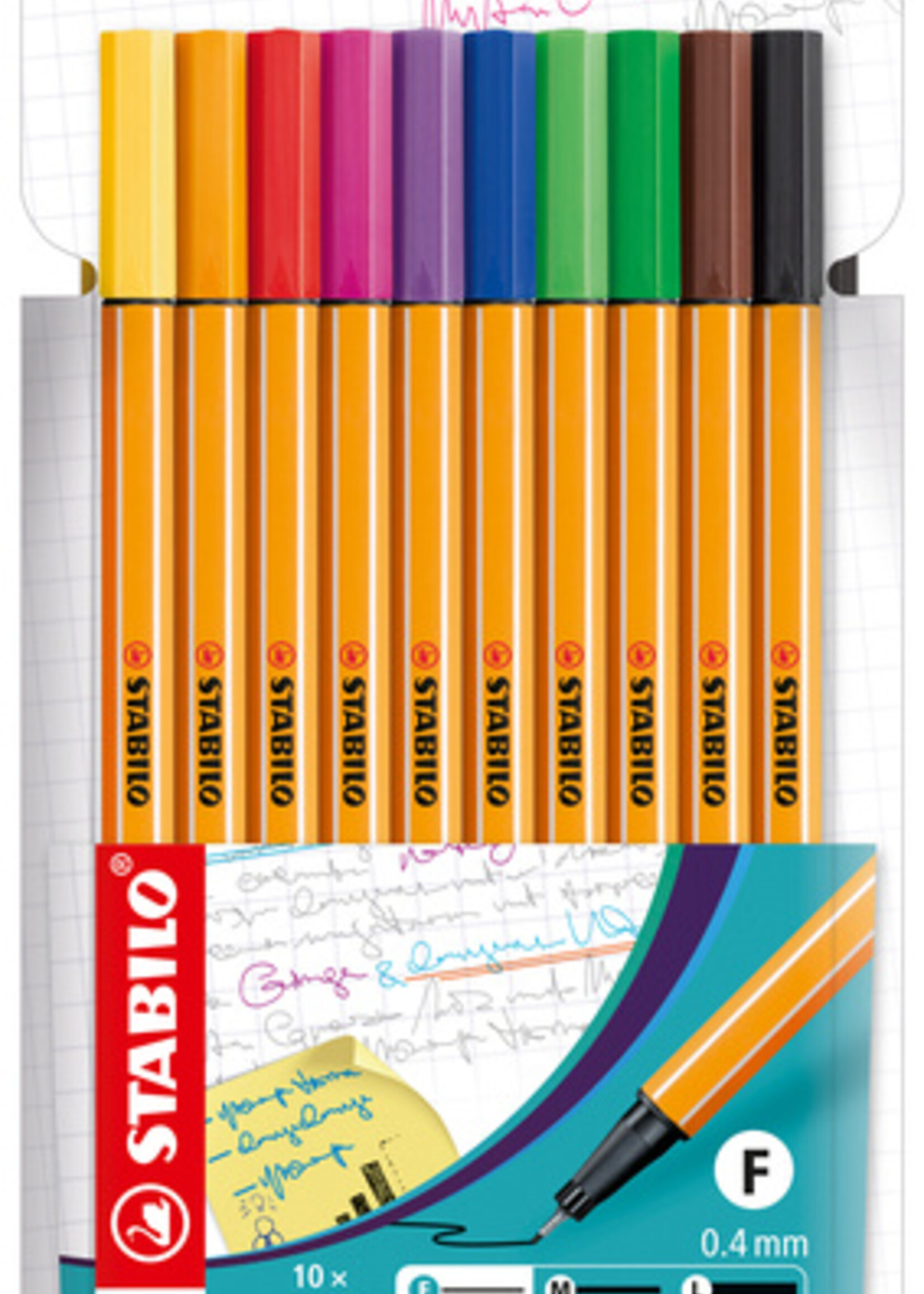 Stabilo Fineliner STABILO point 88 etui à 10 kleuren