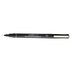 Fineliner Uni-ball Pin 0,2mm zwart