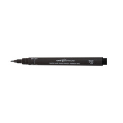 Fineliner Uni-ball Pin 0,03mm donkergrijs