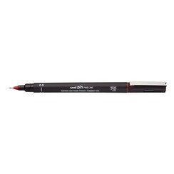 Fineliner Uni-ball Pin 0,5mm rood