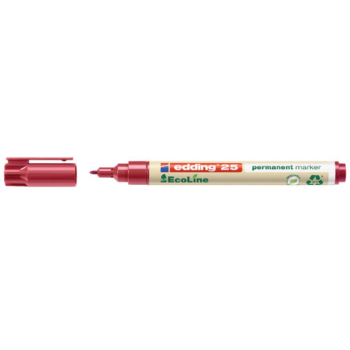 edding Ecoline Viltstift edding 25 Ecoline rond 1mm rood