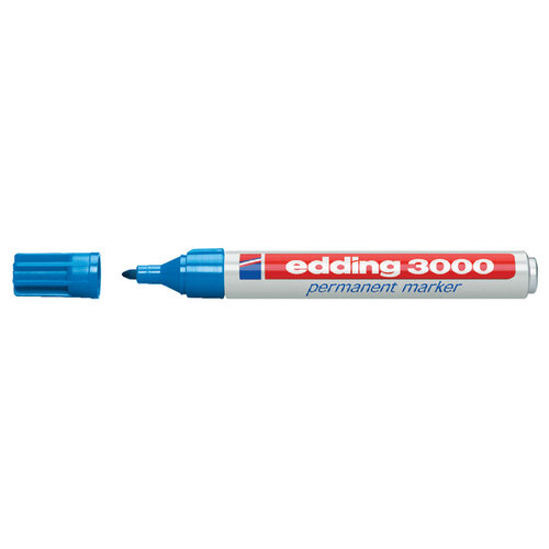 edding Viltstift edding 3000 rond 1.5-3mm lichtblauw