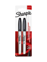 Sharpie Feutre Sharpie pointe ogive 0,9mm noir blister 2 pièces