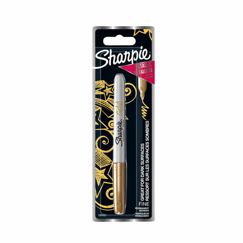 Sharpie Viltstift Sharpie rond 0.9mm metallic goud blister à 1 stuk
