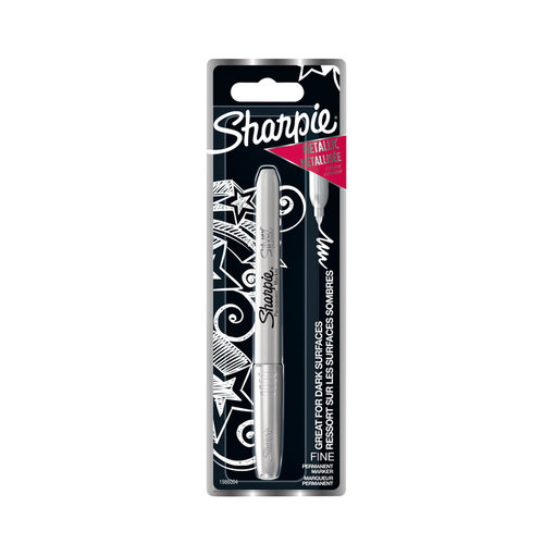 Sharpie Feutre Sharpie pointe ogive 0,9mm Metallic Argent lister 1 pi♪8ce