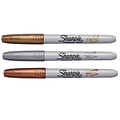 Sharpie Viltstift Sharpie rond 0.9mm metallic assorti blister à 3 stuks