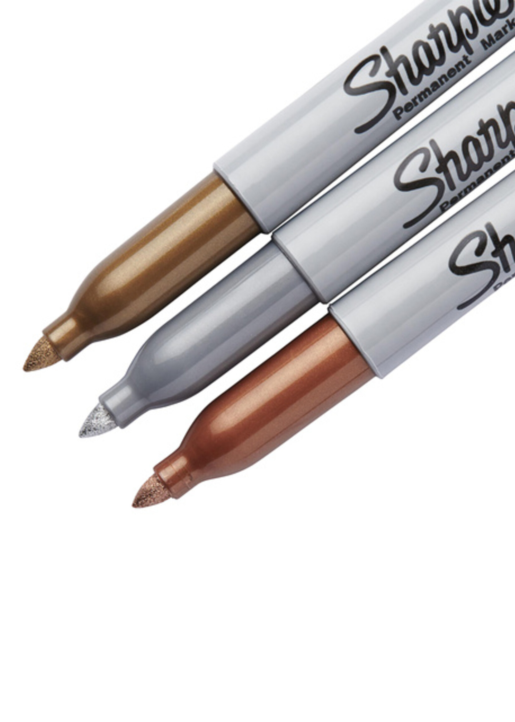 Sharpie Viltstift Sharpie rond 0.9mm metallic assorti blister à 3 stuks