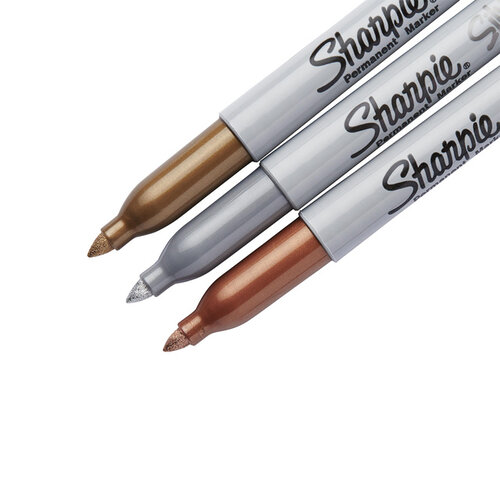 Sharpie Feutre Sharpie pointe ogive 0,9mm metallic assorti blister 3 pièces