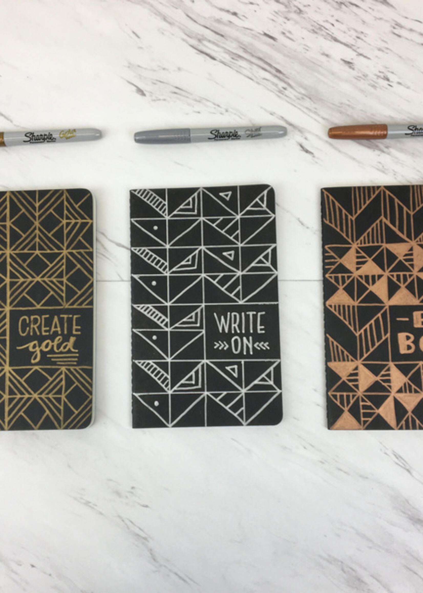 Sharpie Viltstift Sharpie rond 0.9mm metallic assorti blister à 3 stuks