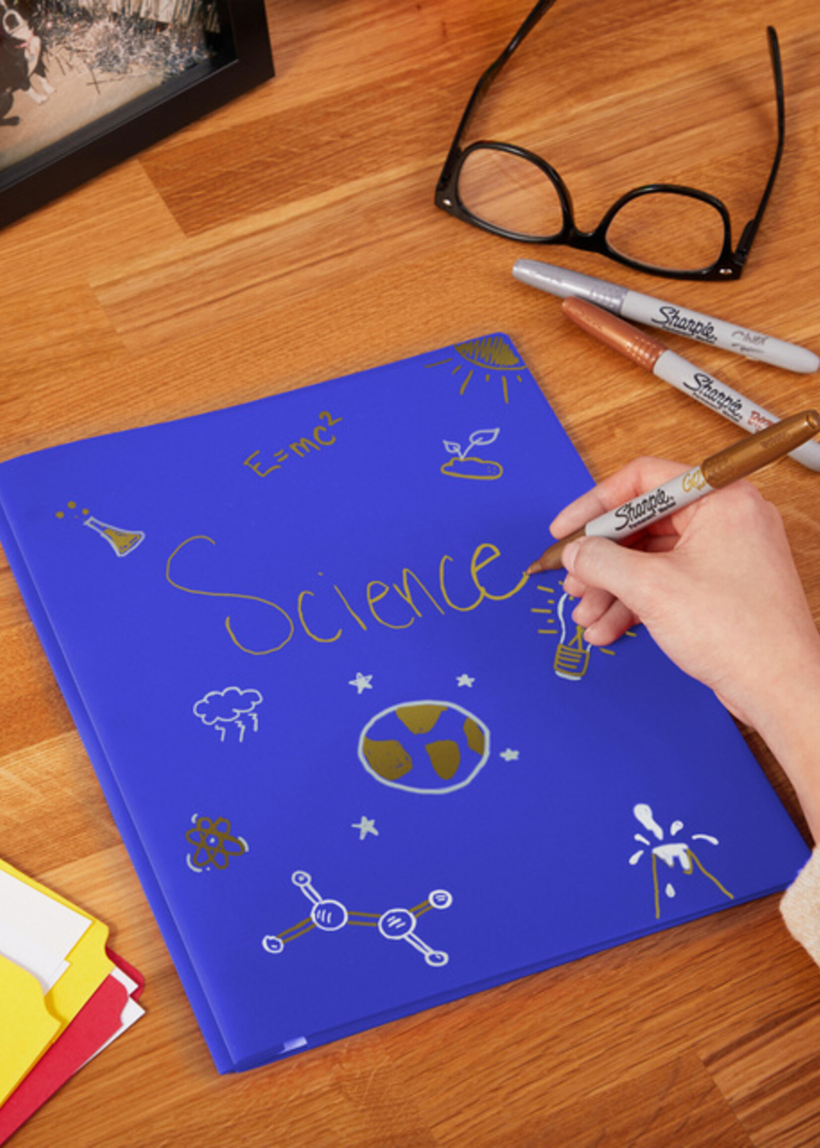 Sharpie Viltstift Sharpie rond 0.9mm metallic assorti blister à 3 stuks