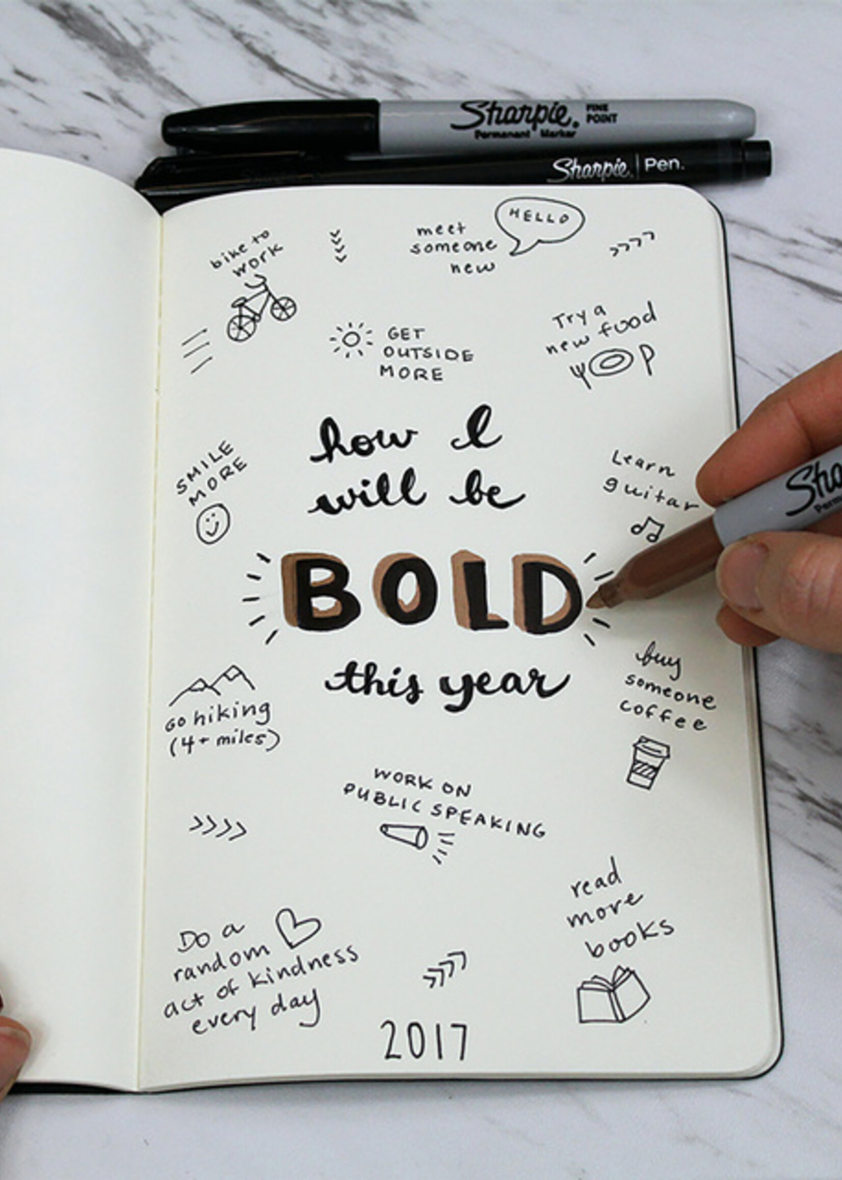 Sharpie Viltstift Sharpie rond 0.9mm metallic assorti blister à 3 stuks