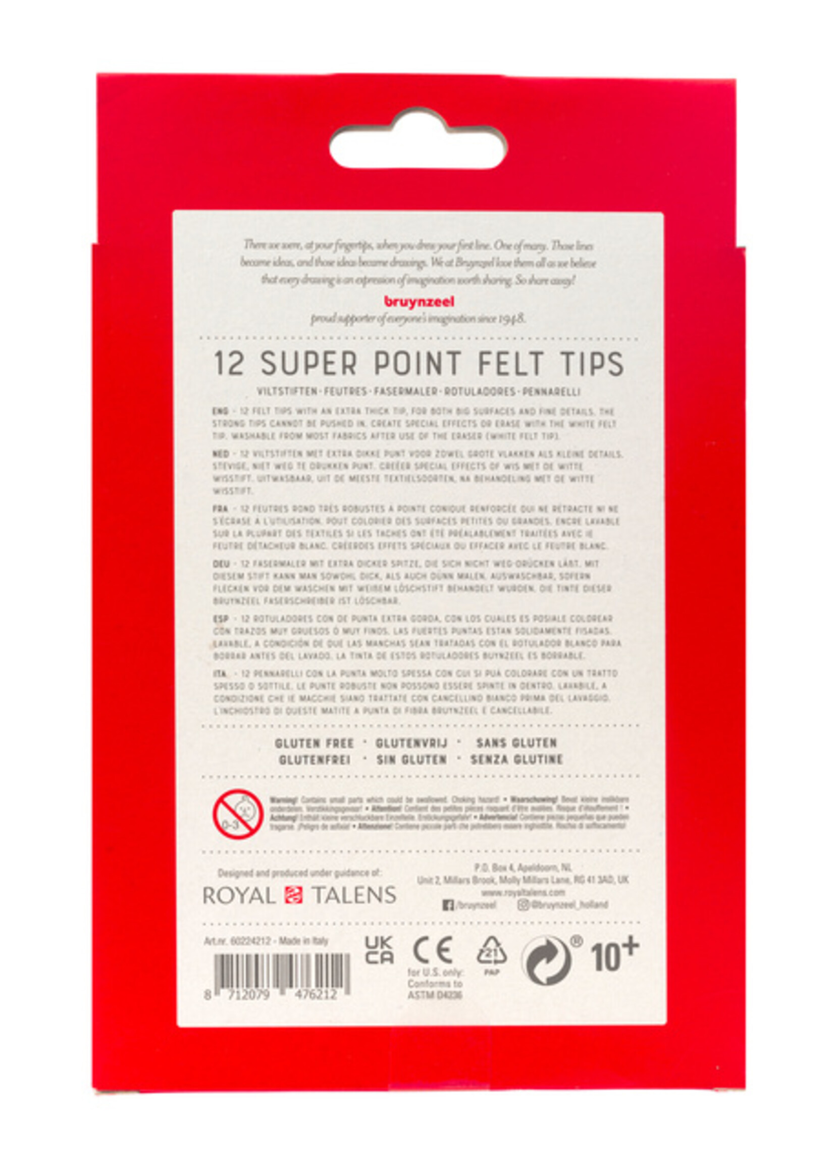 Bruynzeel Feutre Bruynzeel Teens Super Point set 12 couleurs