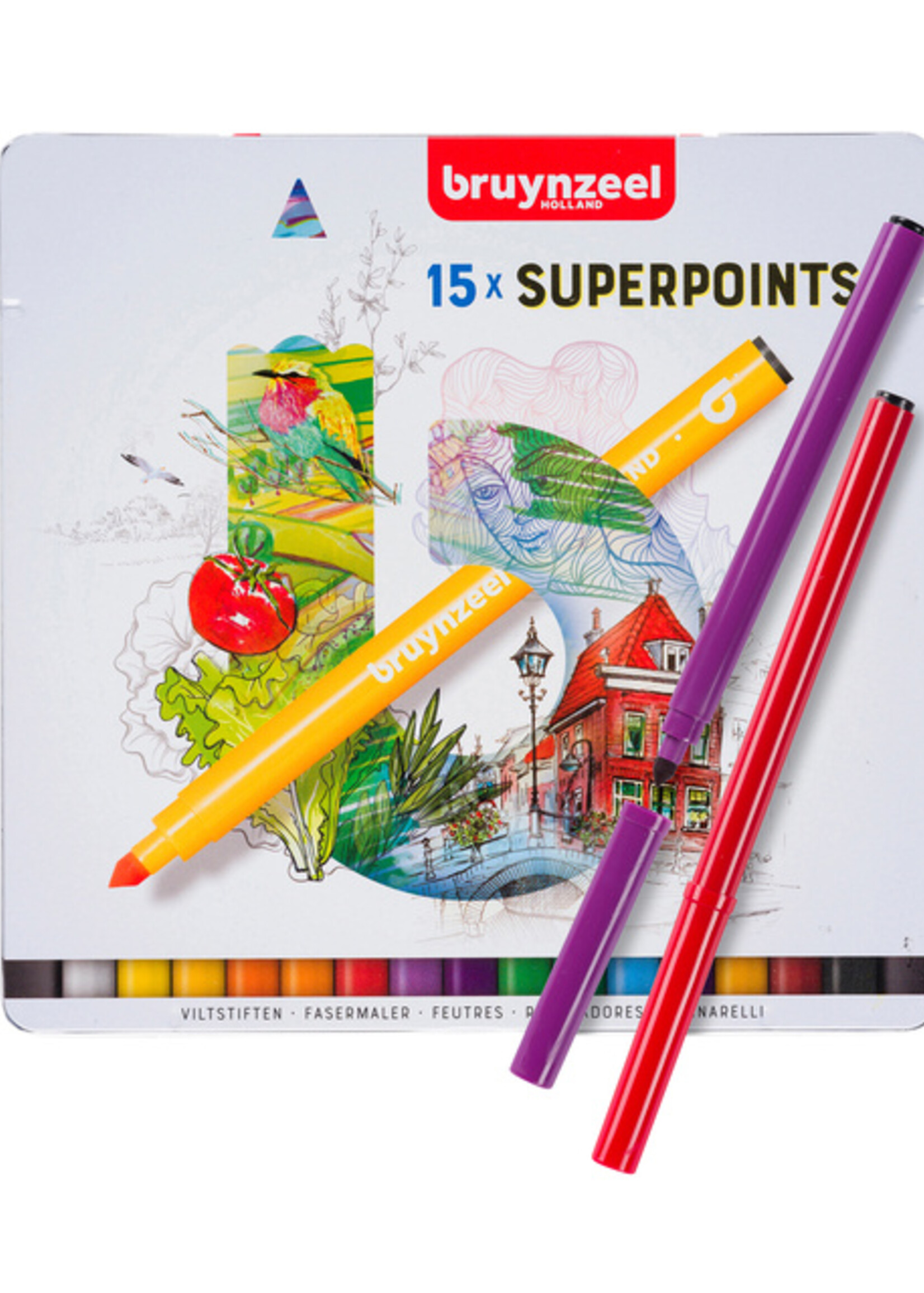 Bruynzeel Feutre Bruynzeel Expression Super Points boîte de 15 pièces assorti