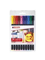 edding Fineliner edding 1200 fijn assorti set à 8+2 gratis