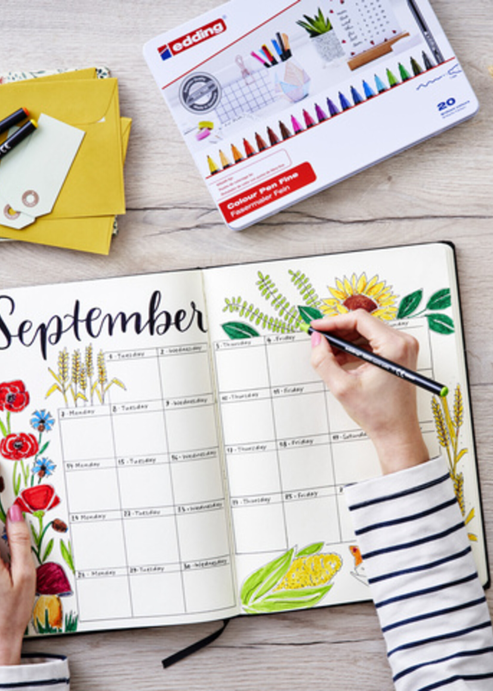 edding Fineliner edding 1200 Fin assorti set 8 + 2 gratuits