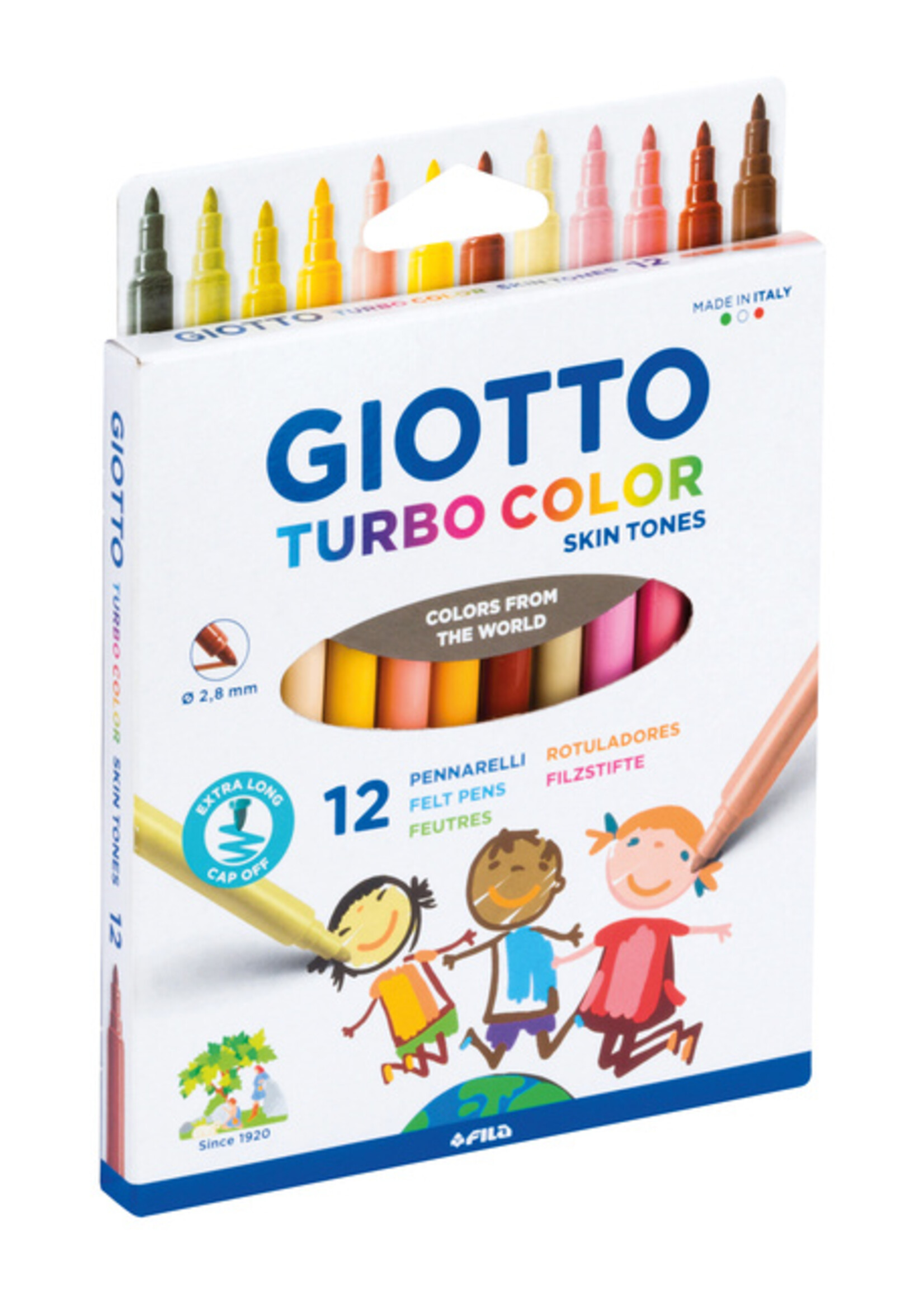 Giotto Feutre Giotto Turbo Color Skin Tones 12 pièces