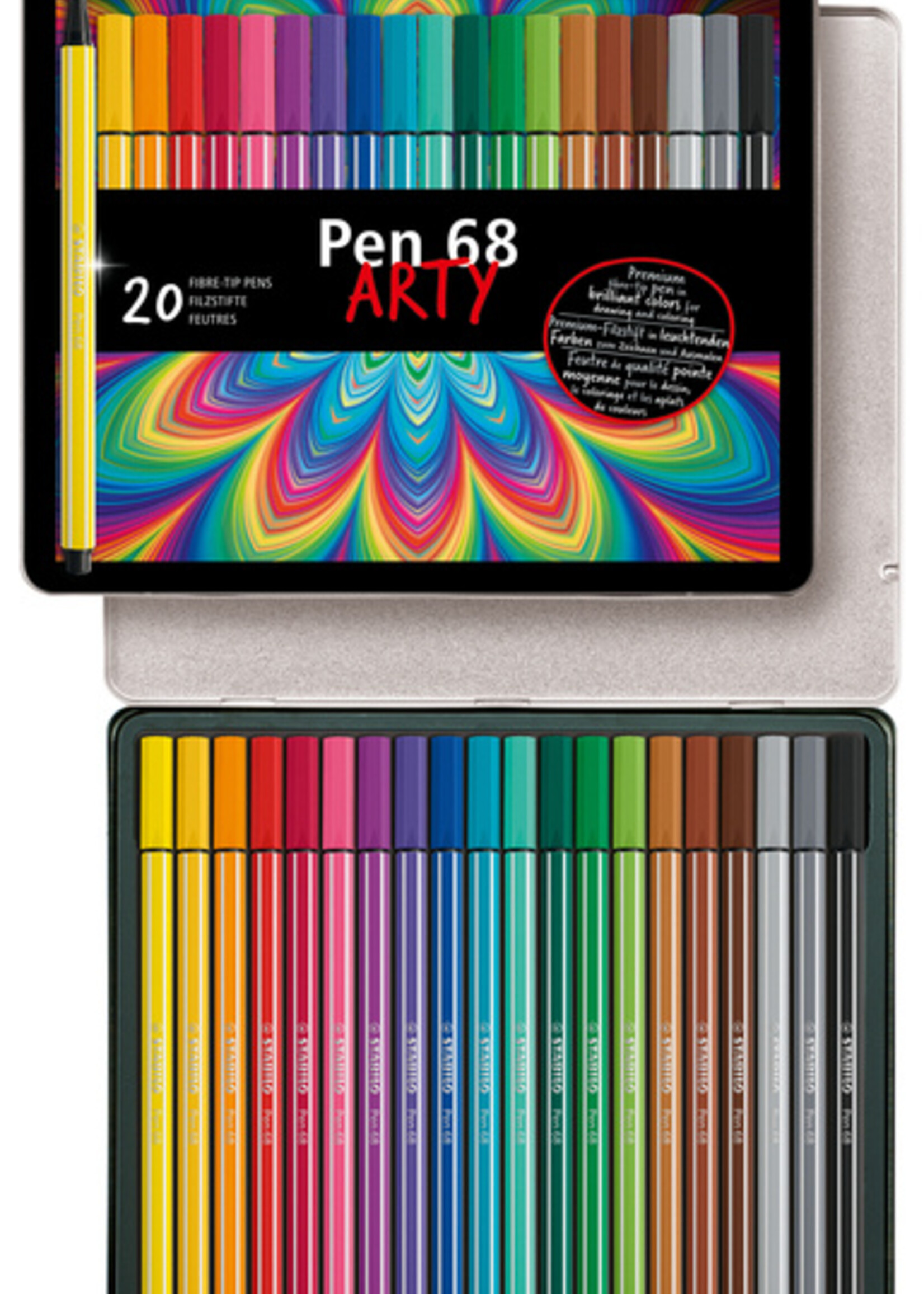 Stabilo Viltstift STABILO Pen 68 blik assorti