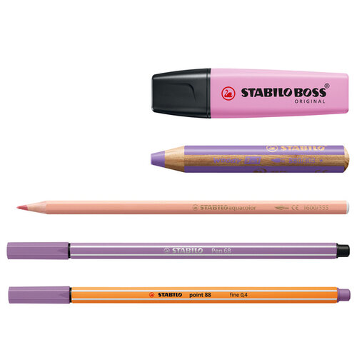 Stabilo Schrijfwaren STABILO Colorful Arty creative pastel mix in luxe box