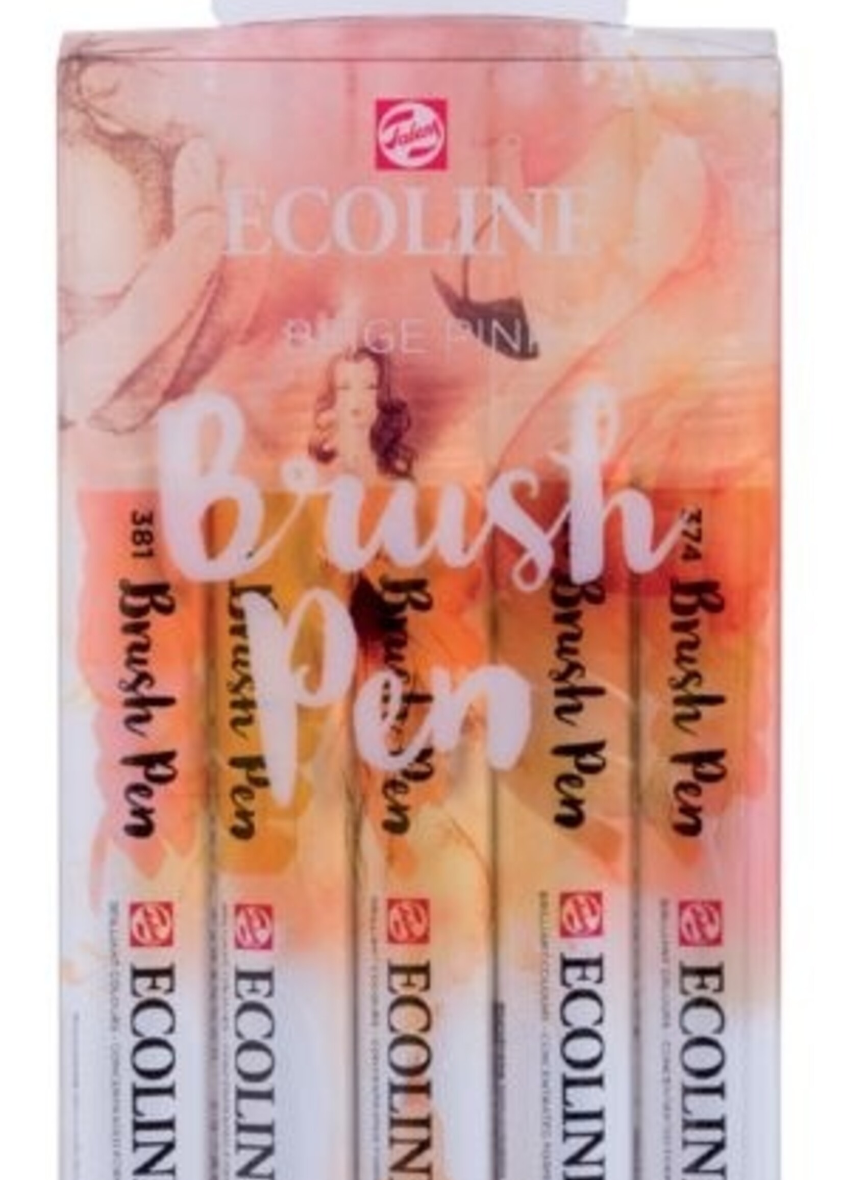 Talens Ecoline Feutre pinceau Talens Ecoline set beige-rose bliser 5 pièces assorti