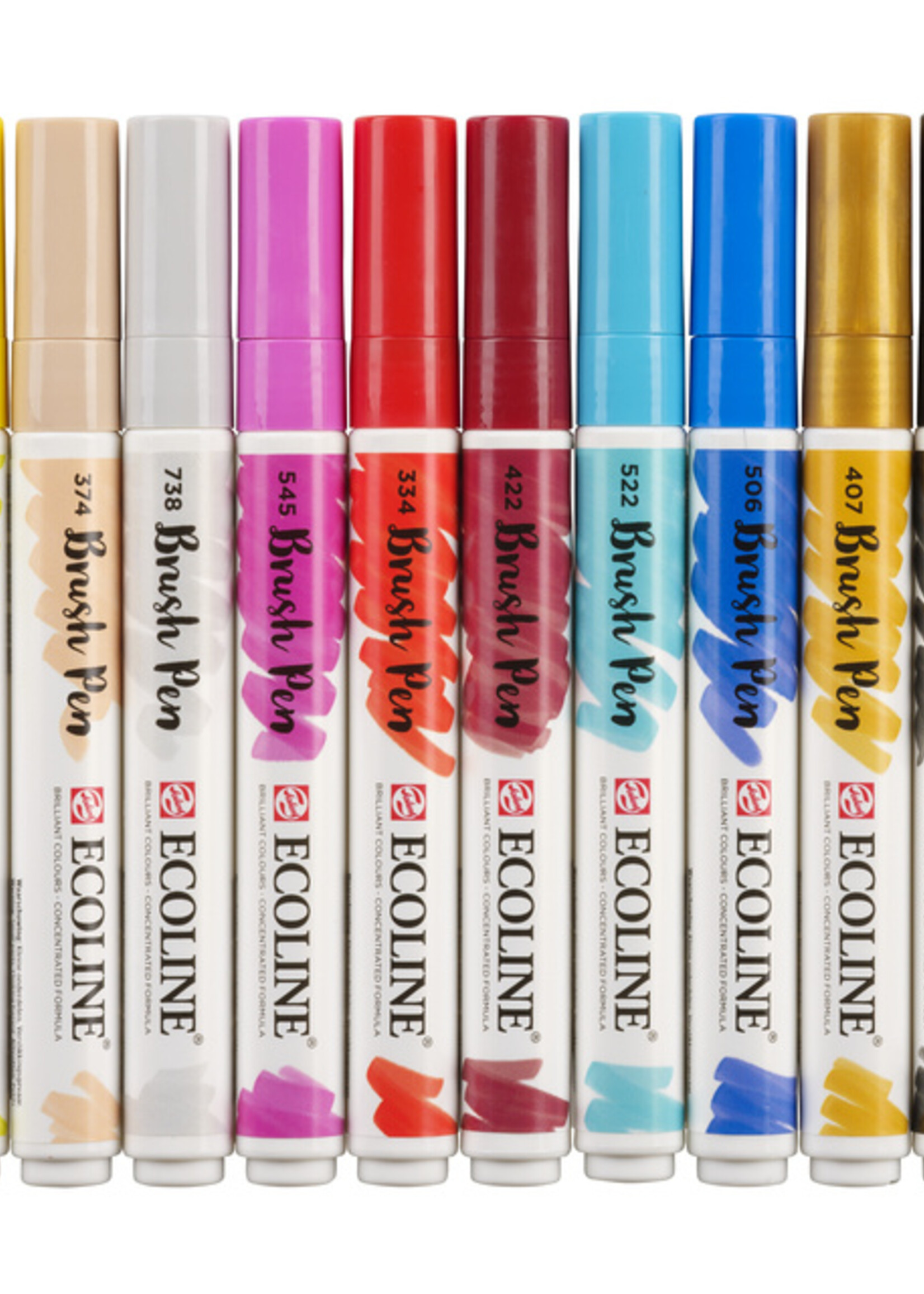 Talens Ecoline Feutre pinceau Ecoline Brush Pen set 10 pièces Fashion