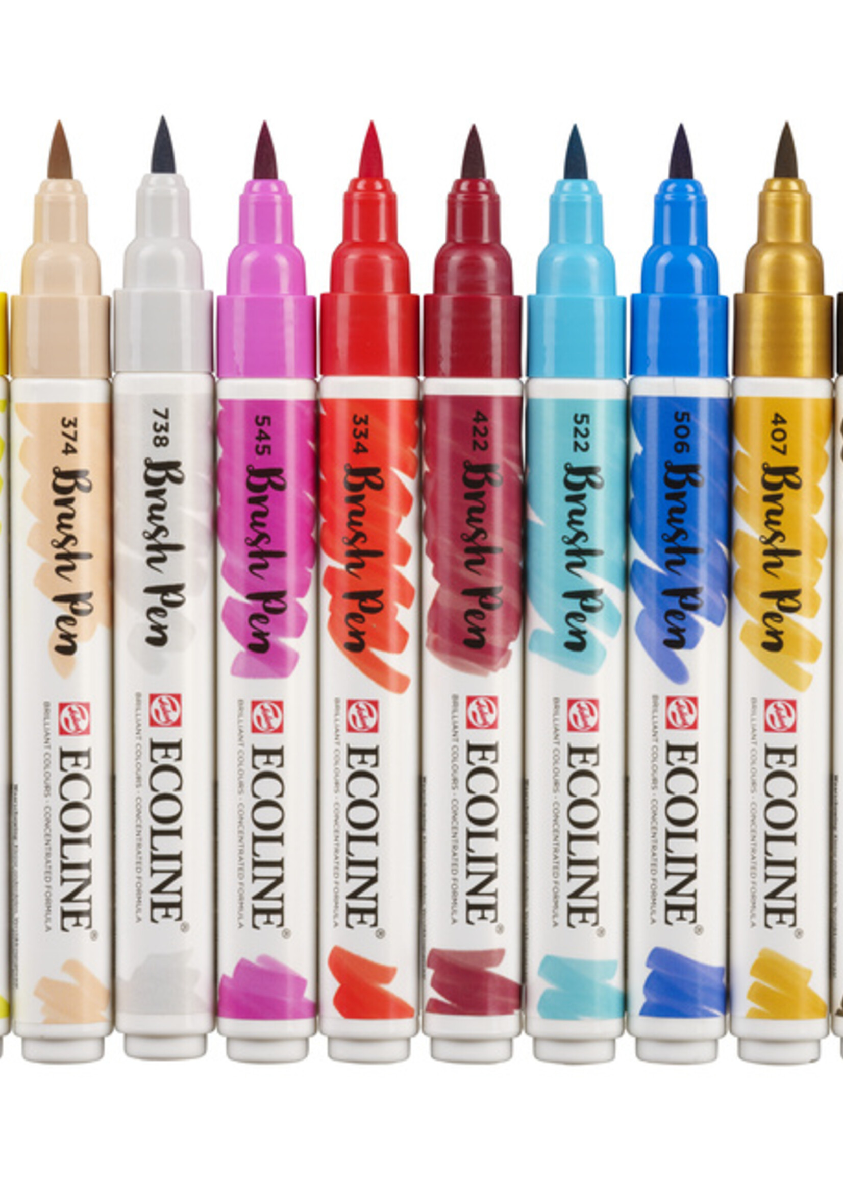 Talens Ecoline Feutre pinceau Ecoline Brush Pen set 10 pièces Fashion