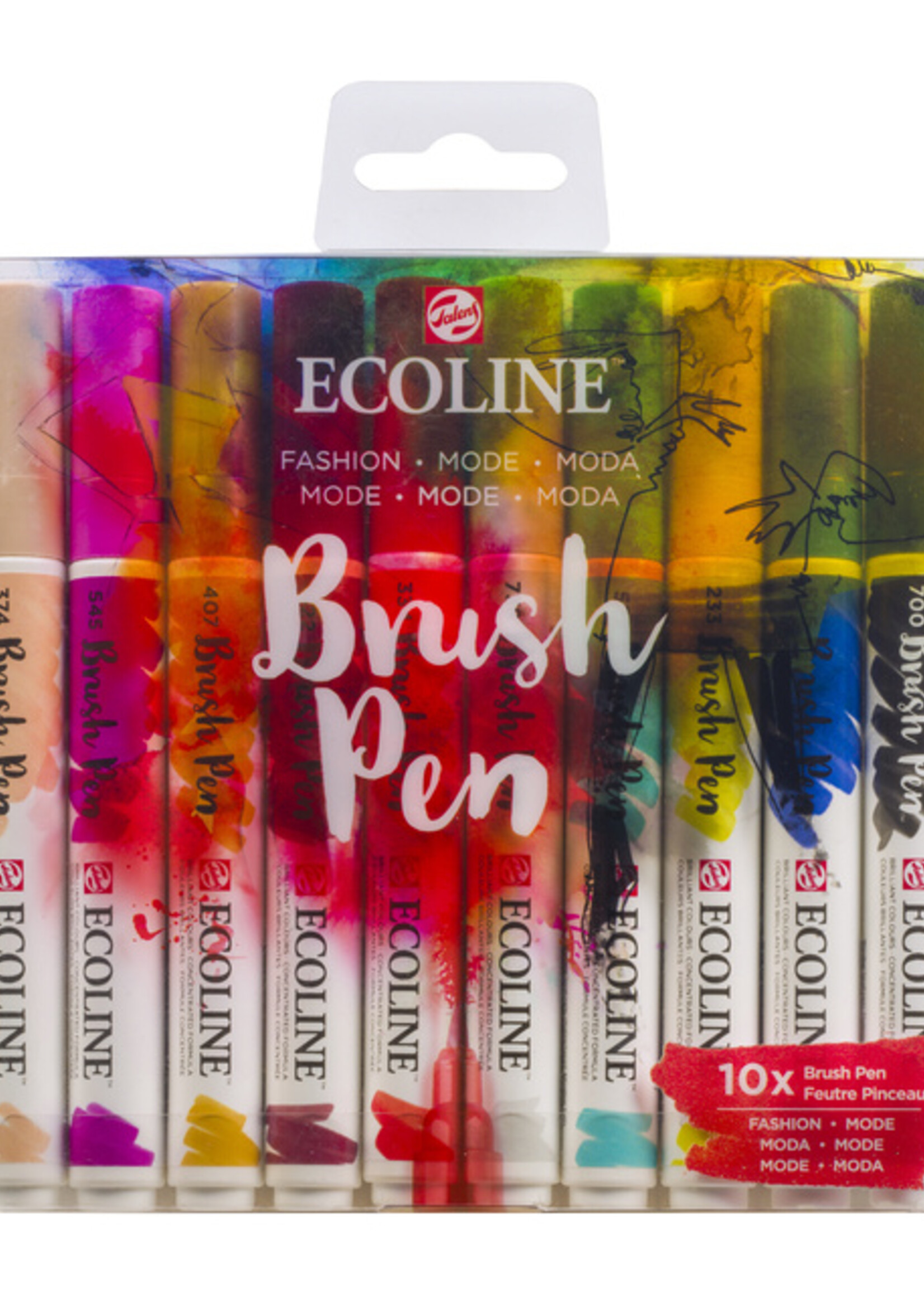 Talens Ecoline Feutre pinceau Ecoline Brush Pen set 10 pièces Fashion