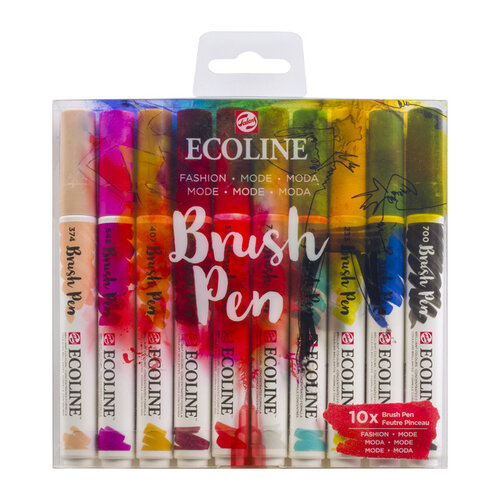 Talens Ecoline Feutre pinceau Ecoline Brush Pen set 10 pièces Fashion