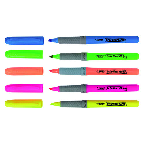 Bic Markeerstift Bic brite liner grip geel