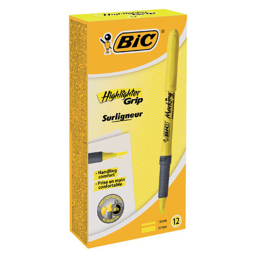Bic Markeerstift Bic brite liner grip geel