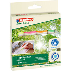 Surligneur edding 24 EcoLine assorti set 4 pièces