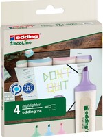 edding Ecoline Markeerstift edding 24 Ecoline pastel assorti set à 4 stuks