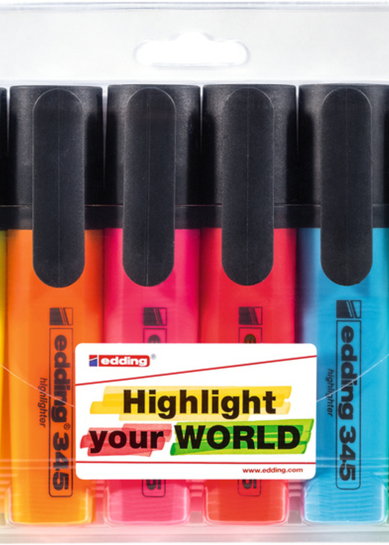 edding Markeerstift edding 345 2-5mm assorti set à 6 stuks