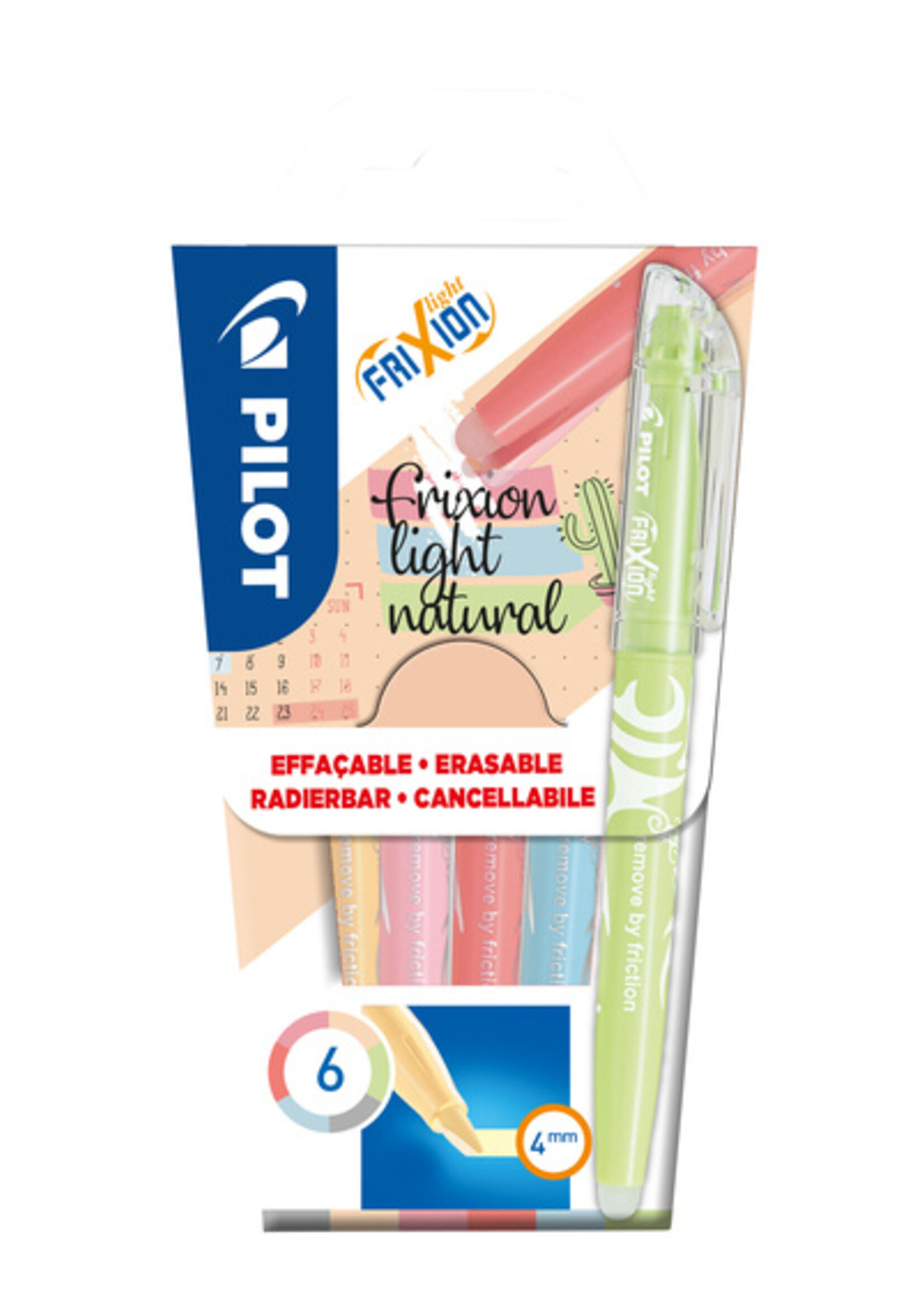 Pilot Surligneur PILOT FriXion Naturel set 6 couleurs