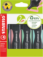 Stabilo Surligneur Stabilo GREEN BOSS étui 4 couleurs