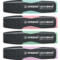 Stabilo Markeerstift STABILO Green Boss etui à 4 kleuren