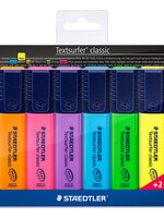 Staedtler Markeerstift Staedtler 364 Textsurfer set à 6 stuks assorti + 2 geel gratis