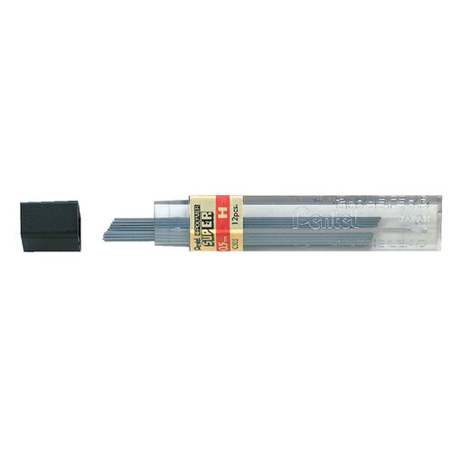 Pentel Potloodstift Pentel 0.5mm zwart per koker H