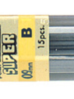 Pentel Mine Pentel 0,9mm B Noir par étui