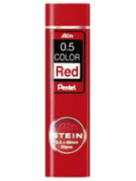 Pentel Potloodstift Pentel 0.5mm rood  koker à 20 stuks