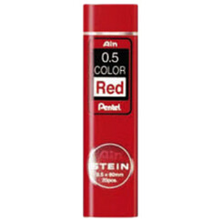 Mine pour portemine Pentel 0.5mm Rouge Etui 20 pièces