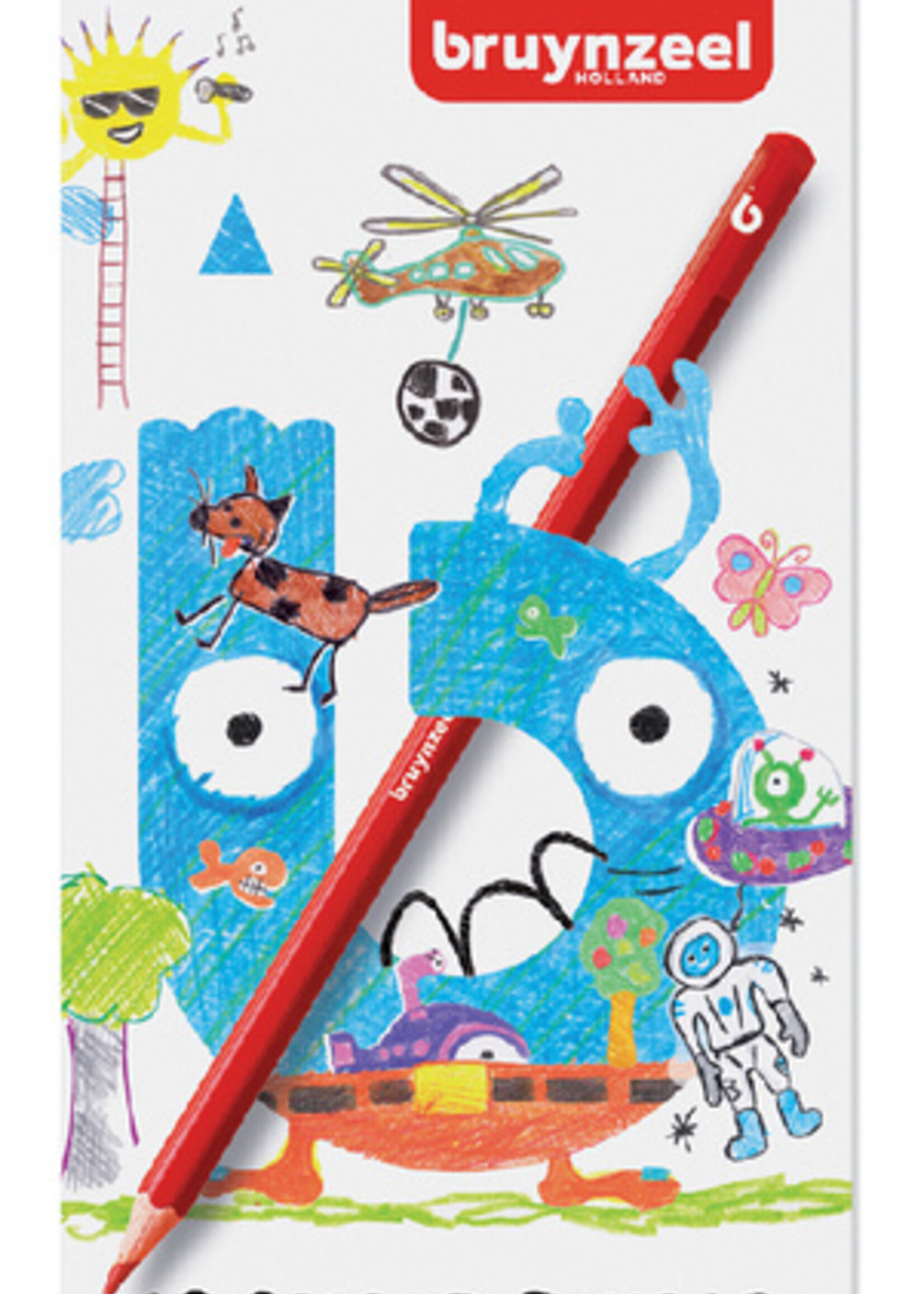 Bruynzeel Kleurpotlood Bruynzeel Kids blister à 12 stuks assorti