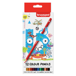 Crayon de couleur Bruynzeel Kids blister de 12 pièces assorti